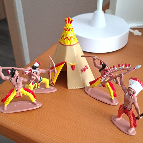 Wildwest indianer figuren set - figuren,