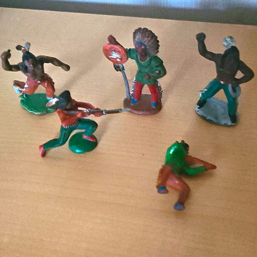 Wildwest indianer figuren - 6x,